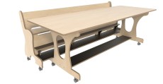 Hoogzit tafel L220 x B80 cm Berken met 1 bank Tangara Groothandel voor de Kinderopvang Kinderdagverblijfinrichting5